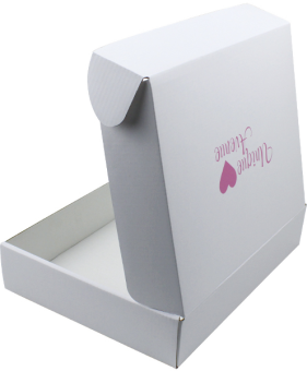 white 3 ply corrugated box
